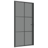 Porte intérieure 102,5x201,5 cm Noir Verre ESG et aluminium 561780561780