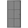 Porte intérieure 102,5x201,5 cm Noir Verre ESG et aluminium 561780561780