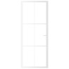 Porte intérieure 83x201,5 cm Blanc Verre ESG et aluminium 561786561786