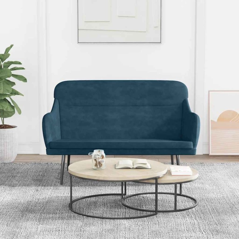 Banc Bleu 110x76x80 cm Velours 561788561788