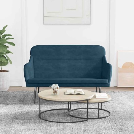 Banc Bleu 110x76x80 cm Velours 561788561788