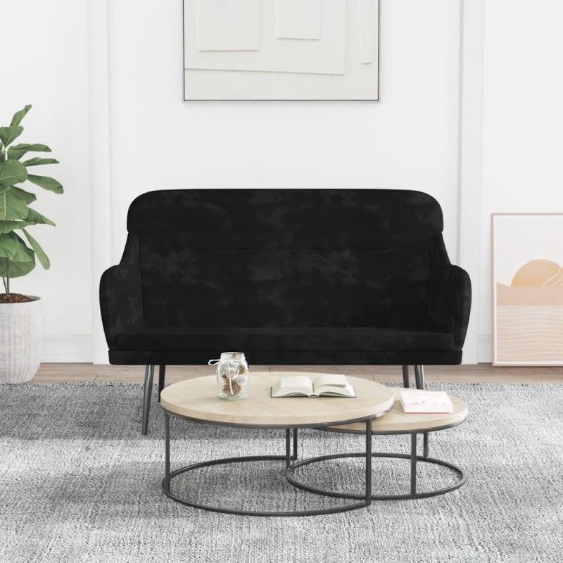 Banc Noir 110x76x80 cm Velours 561789561789