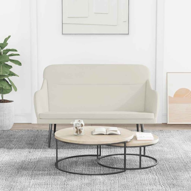 Banc Crème 110x76x80 cm Velours 561791561791