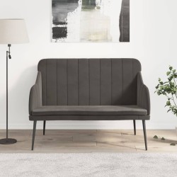 Banc Gris foncé 110x76x80 cm Velours 561793561793