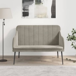 Banc Gris clair 110x76x80 cm Velours 561796561796