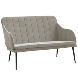 Banc Gris clair 110x76x80 cm Velours 561796561796