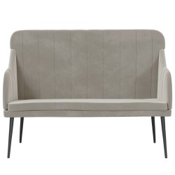 Banc Gris clair 110x76x80 cm Velours 561796561796