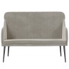 Banc Gris clair 110x76x80 cm Velours 561796561796