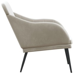 Banc Gris clair 110x76x80 cm Velours 561796561796