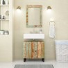 Miroir 70x50 cm bois massif de récupération et verre 561799561799