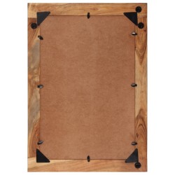 Miroir 70x50 cm bois massif de récupération et verre 561799561799