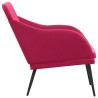 Banc Rouge bordeaux 110x76x80 cm Velours 561801561801