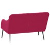Banc Rouge bordeaux 110x76x80 cm Velours 561801561801