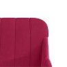 Banc Rouge bordeaux 110x76x80 cm Velours 561801561801