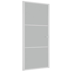 Porte intérieure 93x201,5 cm Blanc Verre mat et aluminium 561803561803