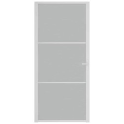 Porte intérieure 93x201,5 cm Blanc Verre mat et aluminium 561803561803