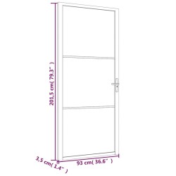 Porte intérieure 93x201,5 cm Blanc Verre mat et aluminium 561803561803