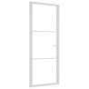 Porte intérieure 83x201,5 cm Blanc Verre ESG et aluminium 561804561804