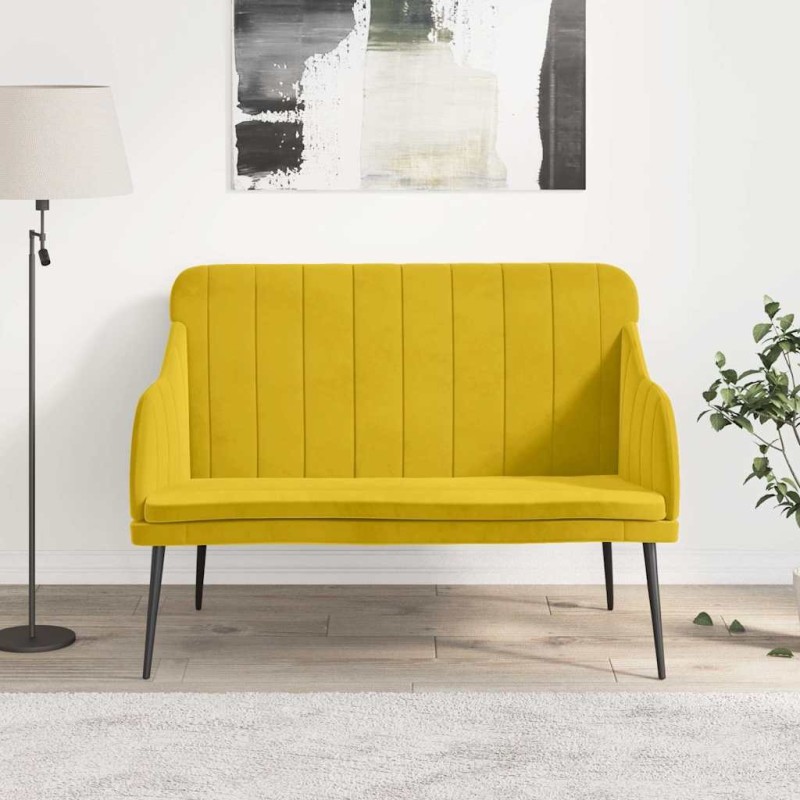 Banc Jaune 110x76x80 cm Velours 561807561807