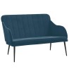 Banc Bleu 110x76x80 cm Velours 561809561809