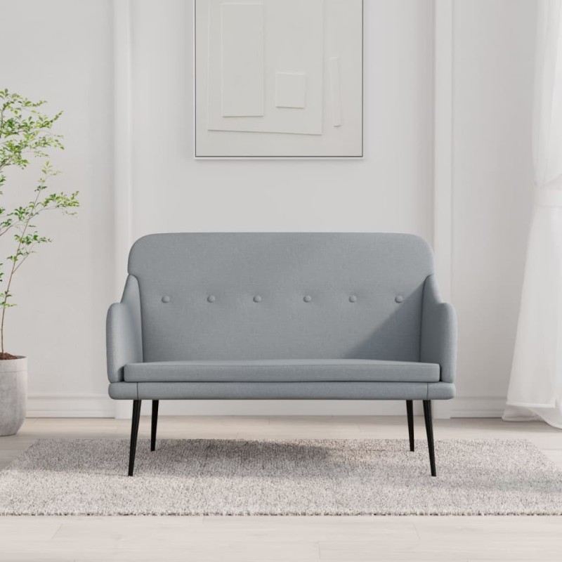 Banc Gris clair 110x76x80 cm Tissu 561810561810