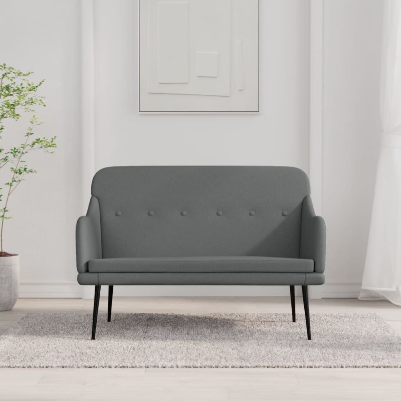 Banc Gris foncé 110x76x80 cm Tissu 561811561811