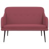 Banc Rouge bordeaux 110x76x80 cm Tissu 561813561813