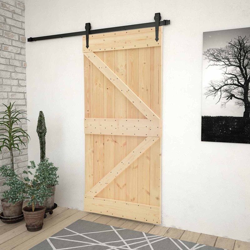 Porte NARVIK Naturel 90 x 210 cm Bois de pin massif 561847561847