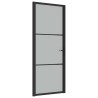 Porte intérieure 83x201,5 cm Noir Verre mat et aluminium 561855561855