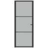 Porte intérieure 83x201,5 cm Noir Verre mat et aluminium 561855561855