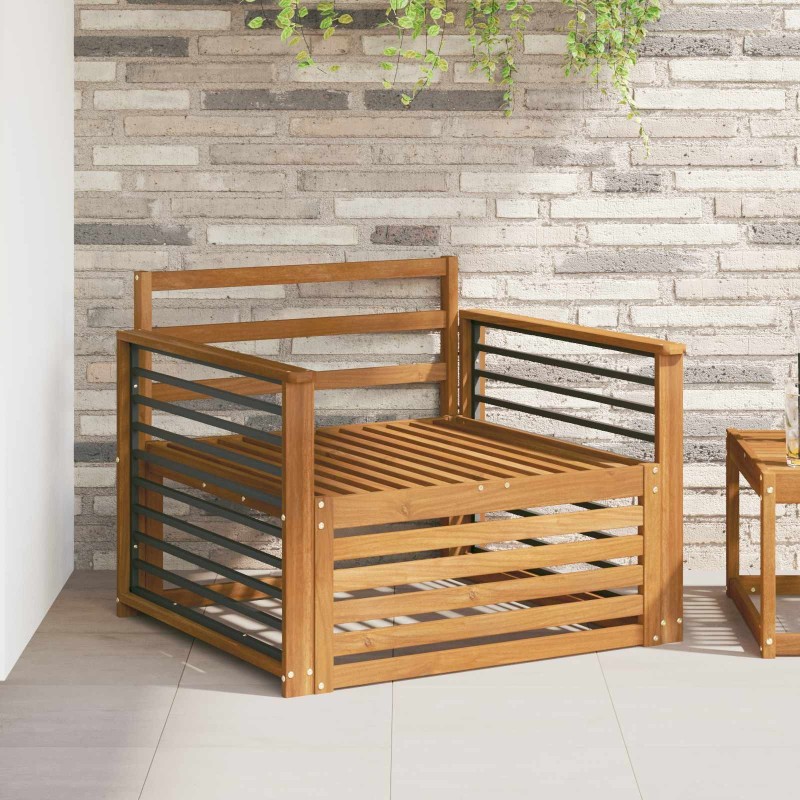 2 Pièce Canapé avec Accoudoirs Bois d'Acacia Massif Naturel 561884561884