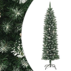 Sapin de Noël artificiel mince avec support 150 cm PVC 561891561891