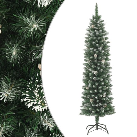 Sapin de Noël artificiel mince avec support 150 cm PVC 561891561891