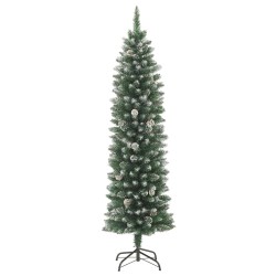 Sapin de Noël artificiel mince avec support 150 cm PVC 561891561891