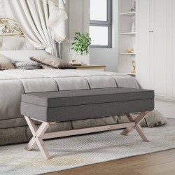 Tabouret de rangement Gris foncé 110x45x49 cm Tissu 561895561895