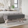 Tabouret de rangement Gris foncé 110x45x49 cm Tissu 561895561895