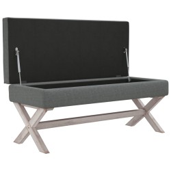 Tabouret de rangement Gris foncé 110x45x49 cm Tissu 561895561895