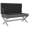 Tabouret de rangement Gris foncé 110x45x49 cm Tissu 561895561895