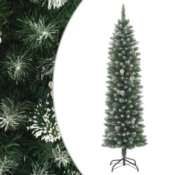 Sapin de Noël artificiel mince avec support 240 cm PVC 561898561898
