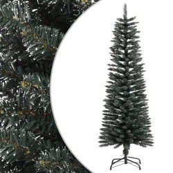 Sapin de Noël artificiel mince avec support Vert 120 cm PVC 561899561899