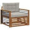Canapé d’extérieur Bois d'acacia massif et polyester 561901561901