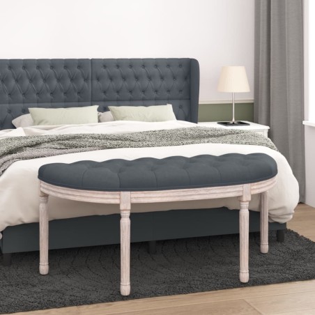 Banc Gris foncé 110,5x45x49 cm Velours 561907561907