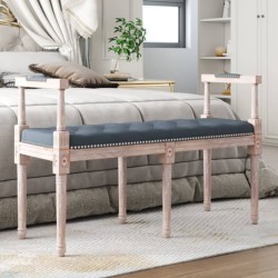 Banc Gris foncé 110x40x70 cm Velours 561908561908