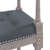Banc Gris foncé 110x40x70 cm Velours 561908561908