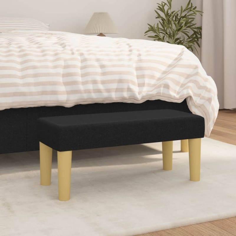 Banc Noir 70x30x30 cm Tissu 561913561913