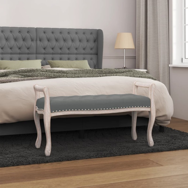 Banc Gris foncé 110x45x60 cm Tissu 561923561923
