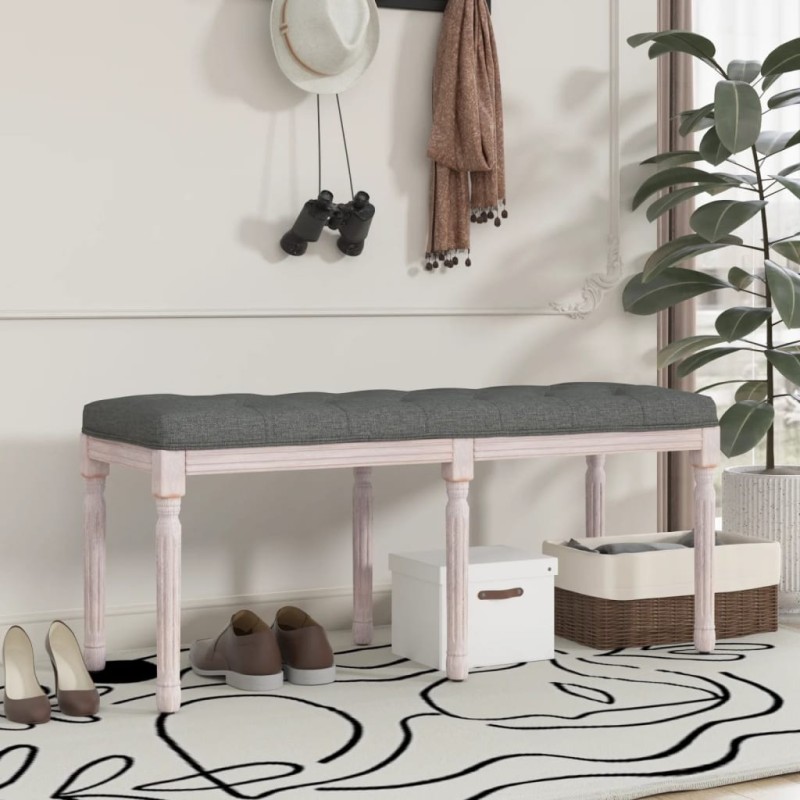 Banc Gris foncé 110x40x49 cm Tissu 561925561925