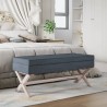 Tabouret de rangement Gris foncé 110x45x49 cm Velours 561930561930