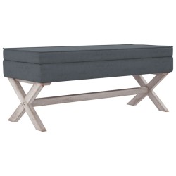 Tabouret de rangement Gris foncé 110x45x49 cm Velours 561930561930