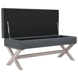 Tabouret de rangement Gris foncé 110x45x49 cm Velours 561930561930